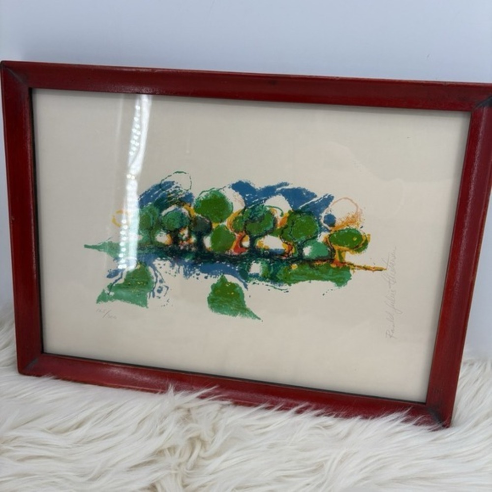Ronald Julius Christensen 15x11" Framed 1980 Lithograph‎ Hand Signed US Artist